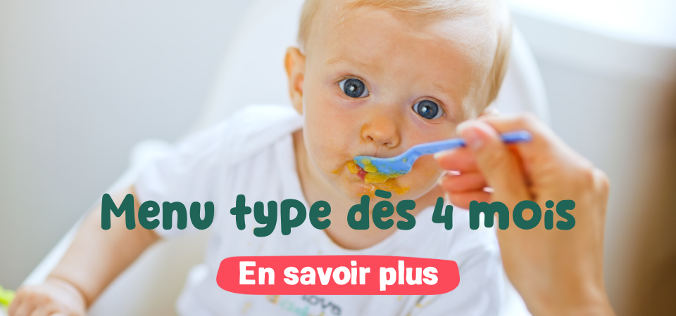 Menu bébé 4 à 6 mois